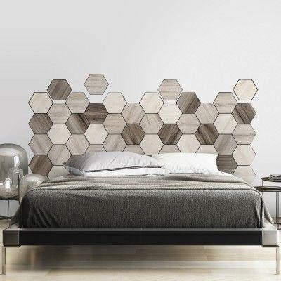 Azulejos de hexágonos de maderas escandinavias - Vinilo autoadhesivo  lavable para muebles, suelos y paredes. Lokoloko | Vinilos para muebles,  Cabeceros de cama madera, Suelos de vinilo para cocina