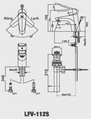 Vòi chậu nóng lạnh