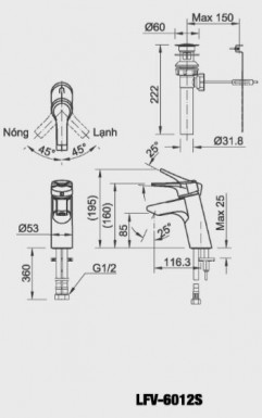 Vòi chậu nóng lạnh