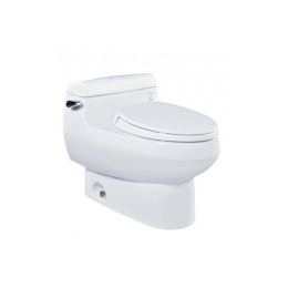 Bàn cầu một khối nắp êm