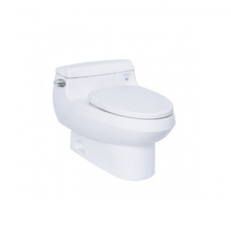 Bàn cầu một khối nắp êm