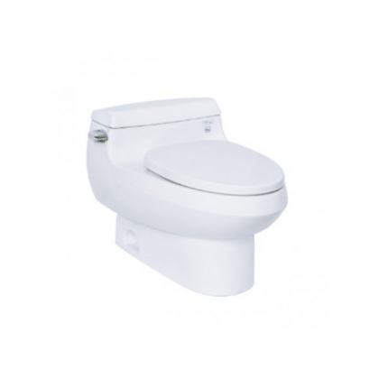 Bàn cầu một khối nắp êm