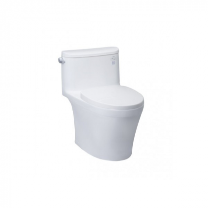 Bàn cầu một khối nắp êm