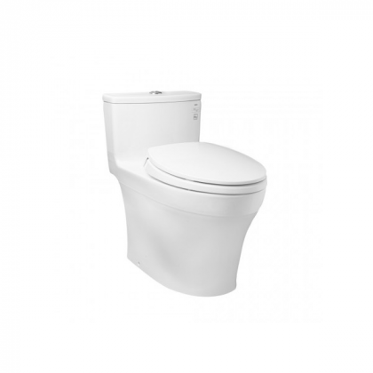 Bàn cầu một khối nắp êm