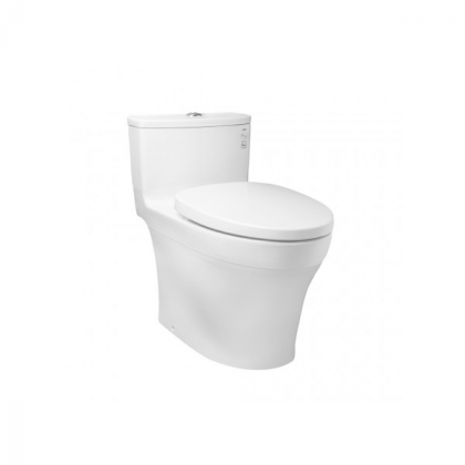 Bàn cầu một khối nắp êm
