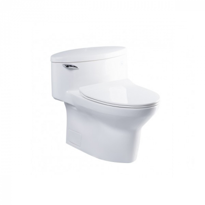 Bàn cầu một khối nắp êm