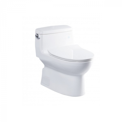 Bàn cầu một khối nắp êm