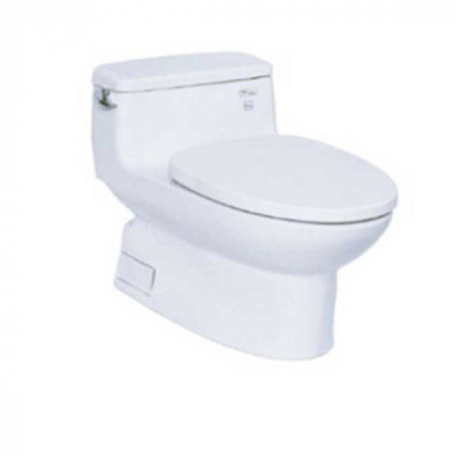 Bàn cầu một khối nắp êm