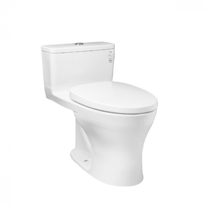 Bàn cầu một khối nắp êm