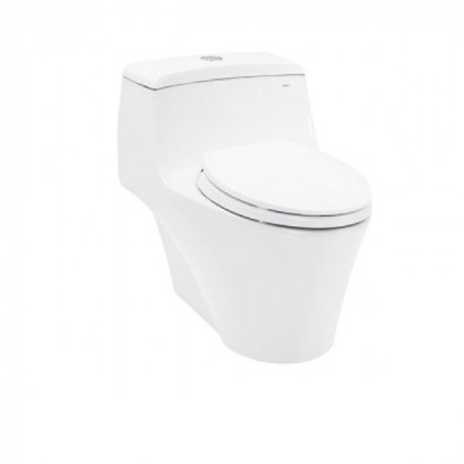 Bàn cầu một khối nắp êm