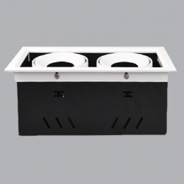 Đèn Led downlight âm trần vuông 2 bóng 40W