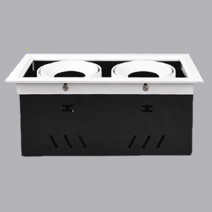 Đèn Led downlight âm trần vuông 2 bóng 40W