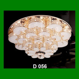 Đèn mâm tròn pha lê Led