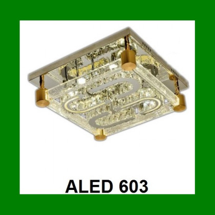 Đèn mâm vuông pha lê Led