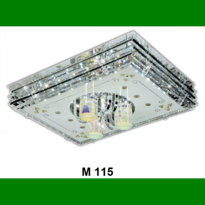 Đèn mâm vuông pha lê Led
