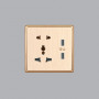 Ổ cắm đa năng + ổ cắm đơn 2 chấu + 2 USB