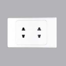 Ổ cắm đôi, 2 chấu đế liền 16A