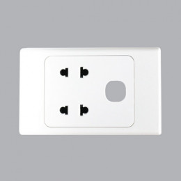Ổ cắm đôi 2 chấu 16A + 1 lỗ