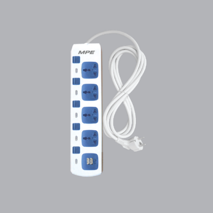 Ổ cắm di động (3 ổ cắm đơn đa năng - 2 ổ cắm sạc USB)