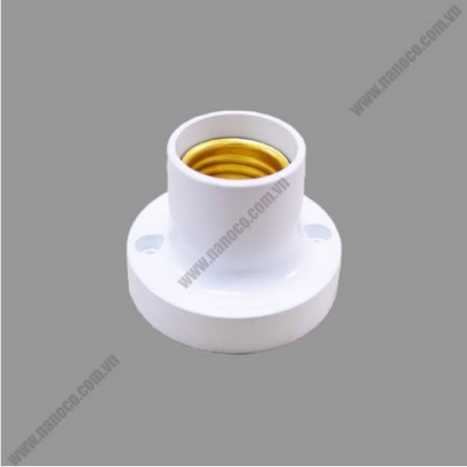Đui đèn E27, 90 độ màu trắng