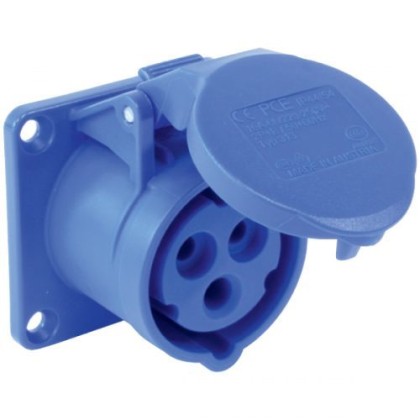 Ổ cắm gắn âm loại không kín nước dạng thẳng 3P-16A