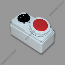 Ổ cắm công nghiệp kèm công tắc loại kín nước 3P-16A