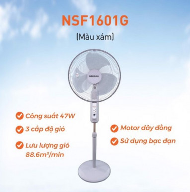 Quạt đứng cơ 47W (Màu xám)