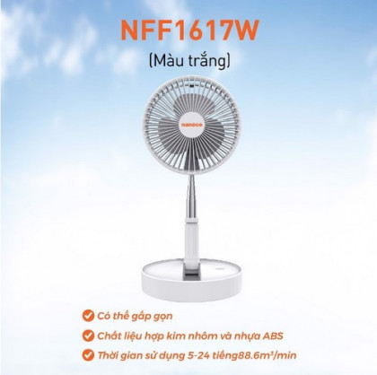 Quạt Sạc gấp gọn  (Màu trắng)