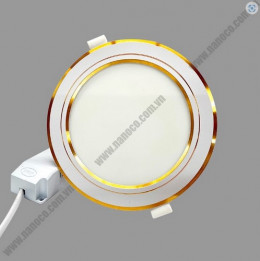 Đèn LED Downlight siêu mỏng viền vàng 9W vàng