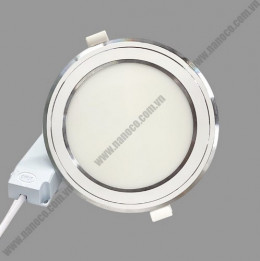 Đèn LED Downlight siêu mỏng viền bạc 12W trắng
