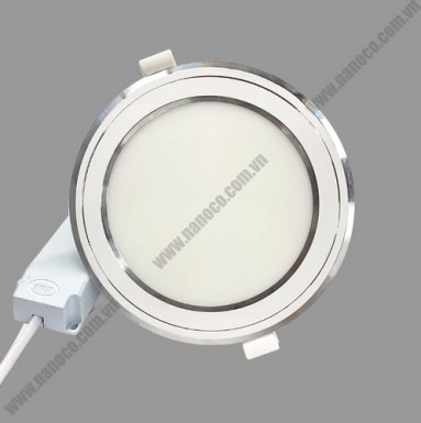 Đèn LED Downlight siêu mỏng viền bạc 12W trắng