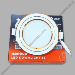 Đèn LED DOWNLIGHT 3S SERI - IP20 viền vàng -vàng  9W
