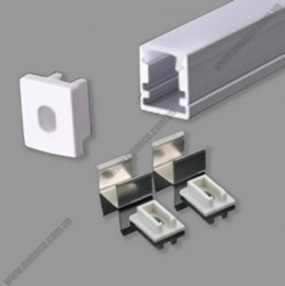 Nẹp nhôm dùng cho LED dây trong nhà - Lắp nổi