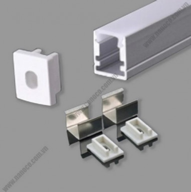 Nẹp nhôm dùng cho LED dây trong nhà - Lắp nổi