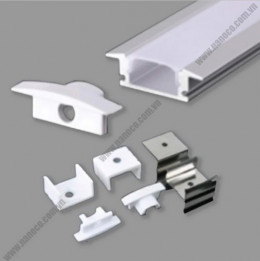 Nẹp nhôm dùng cho LED dây trong nhà - Lắp âm