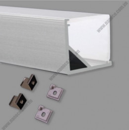 Nẹp nhôm dùng cho LED dây trong nhà - Lắp góc
